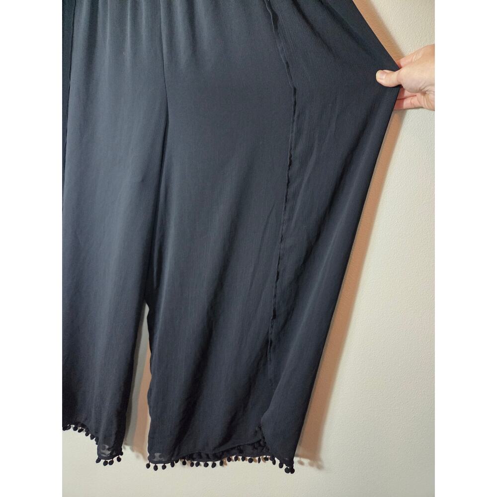 Time and Tru Woman's Sheer Black Slit Leg Swim Cover Pants Size 3X - Picture 8 of 8